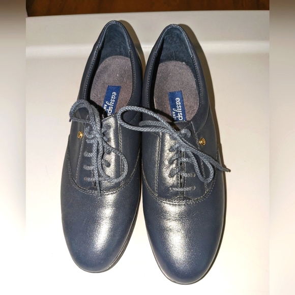 Easy Spirit Motion Leather Oxfords Navy size 7 Narrow - Picture 4 of 8